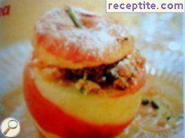 Roasted apple stuffed with Italian