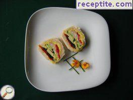 Cold bread roll appetizer