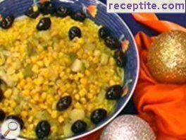 Couscous with leeks and olives