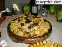 Sach with chicken and mushrooms
