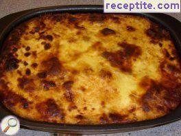 Moussaka with roasted peppers