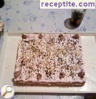 Banana layered cake with chocolate and vanilla Banana layered cake with chocolate and vanilla