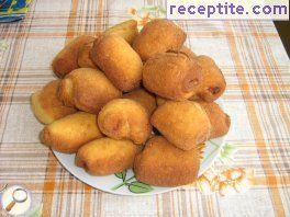 Pirozhki with ham and cheese