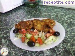 Fish breaded with parsley