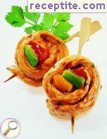 Chicken fillet on a skewer, sweet-sour-spicy