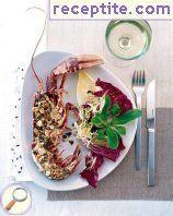 Roasted lobster with almonds