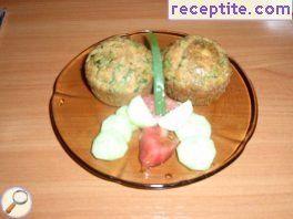 Muffins with spinach