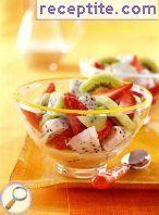 Fruit salad with sabayon