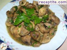 Boiled mushroom salad