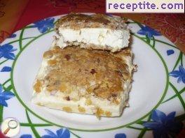 Feta cheese with walnut breading
