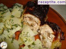 Turkey roulades with beer