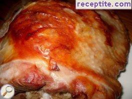 Turkey ham in roasting bag
