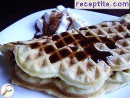 Waffles with cream