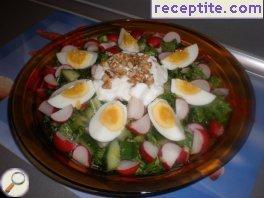 Spring salad with radishes