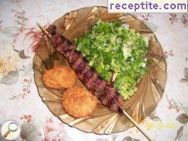 Skewers of minced meat