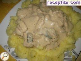 Chicken fillet with sour cream Chicken fillet with sour cream