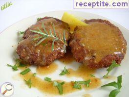 Cutlet of minced meat and oatmeal or semolina