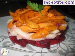 Salad with beets and dressing Victoria Salad with beets and dressing Victoria