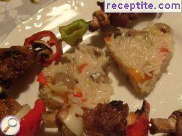 Basmati Rice with vegetables and mushrooms
