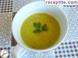 Potato soup with carrot and onion