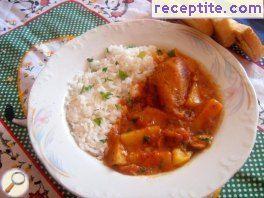 Stewed chicken with potatoes