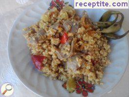 Gizzards with bulgur