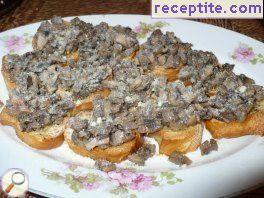 Appetizer with mushrooms and Parmesan