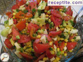 Salad with vegetables and avocado Salad with vegetables and avocado