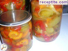 Pickle of roasted green tomatoes