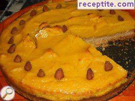 Cake with pumpkin, wine and almonds