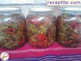Sterilised salad of roasted peppers Sterilised salad of roasted peppers