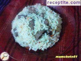 Rabbit (chicken) with rice trifles
