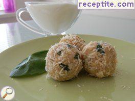 Cold bulgur balls and basil