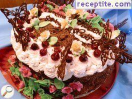 Black Forest cherry layered cake