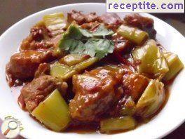 Pork with leeks Pork with leeks