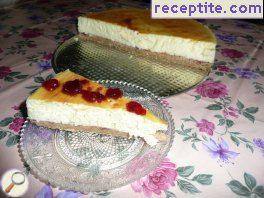 Vishnevo-almond cheesecake