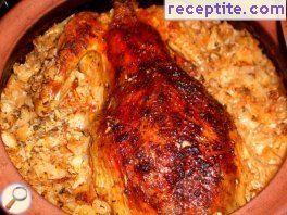 Roast chicken with sauerkraut