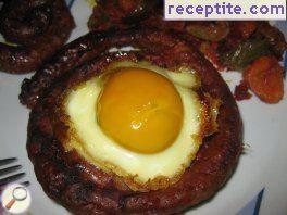 Sausage with egg oven Sausage with egg oven
