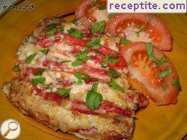 Fried peppers with yogurt sauce Fried peppers with yogurt sauce