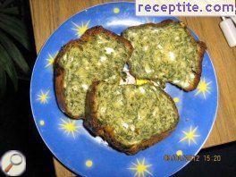 Sponge cake with green Sponge cake with green