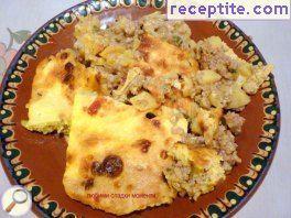 Moussaka with melted cheese Moussaka with melted cheese