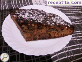 Walnut sponge cake