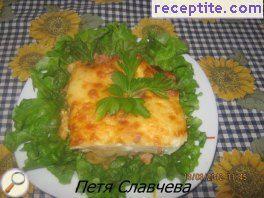 Moussaka with two types of toppings Moussaka with two types of toppings