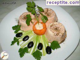 Feta cheese mousse with red peppers