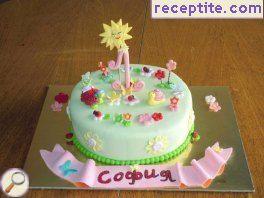 Layered cake with desire, such as color Layered cake with desire, such as color