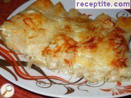 Banitsa with feta cheese and cheese