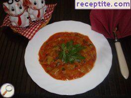 Fried peppers with tomato sauce