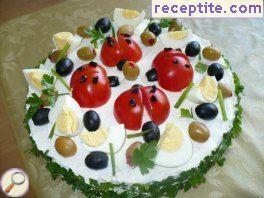 Salted layered cake Salted layered cake
