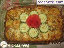Rice with zucchini and cheese