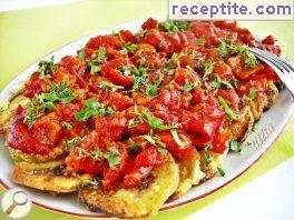 Zucchini with peppers and tomatoes
